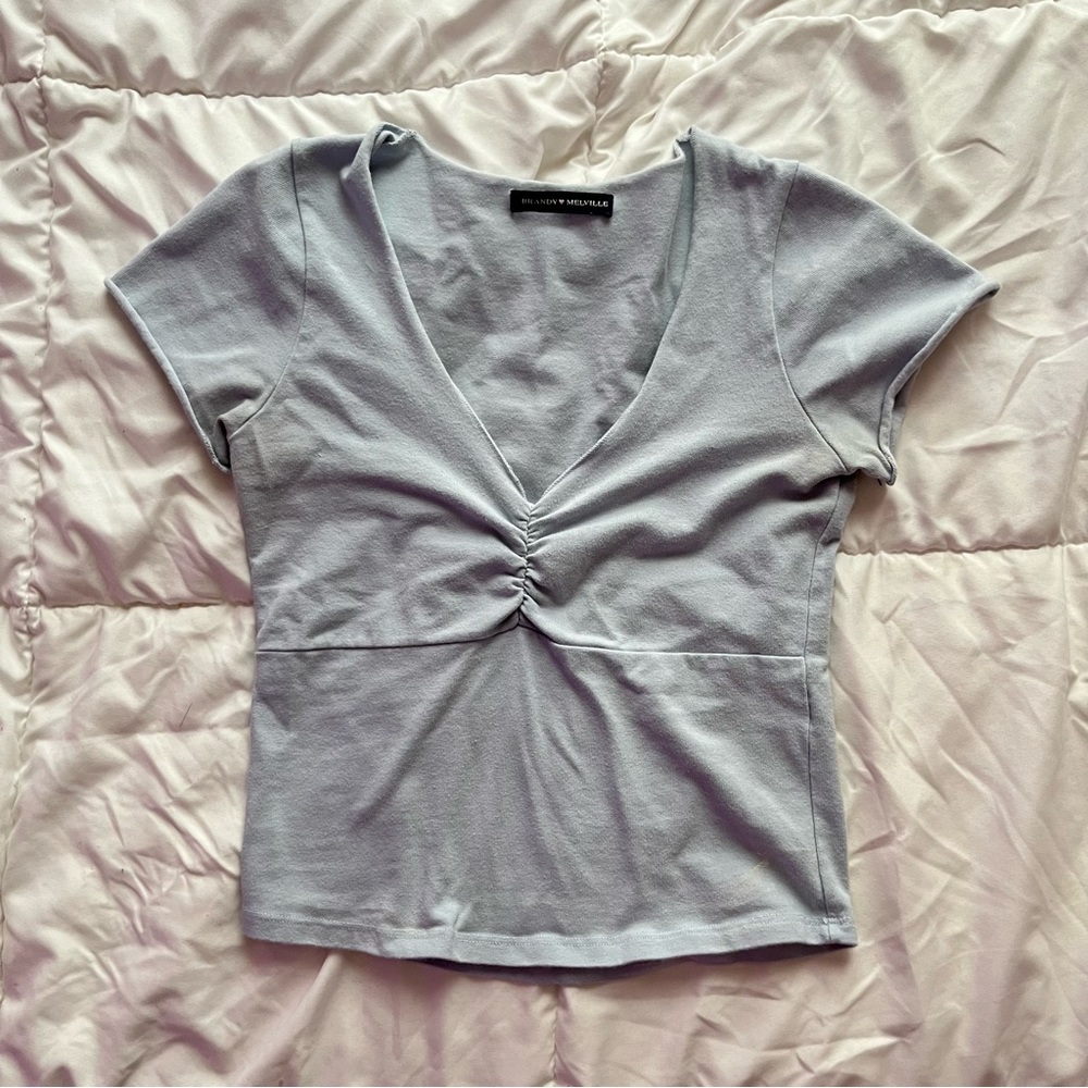 brandy melville light blue gina top